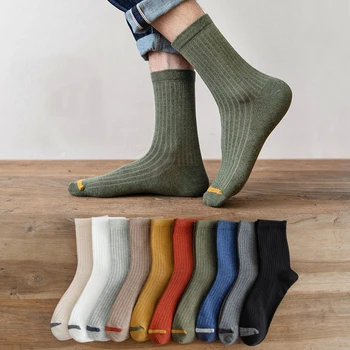 1 Чифт Женски Топли Чорапи, Мъжки Чорапи със средна дължина, Есенно-зимни Чорапи на пода, Чорапи за сън, Модни Аксесоари Унисекс
