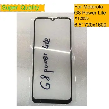 10 бр./лот За Motorola Moto G8 Power Lite XT2055-1 XT2055-2 XT2055-4 Панел докосване на екрана на Предната Външна Стъклена леща с лепило ЗЗД