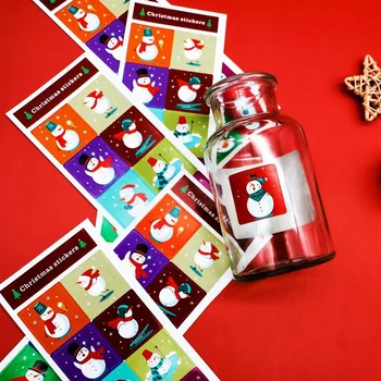 10 листа весела Коледа Етикети Коледна Тема за Печатане на Етикети, Етикети За 