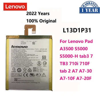 100% Оригинална батерия L13D1P31 за Lenovo Pad A3500 S5000 S5000-H tab3 7 TB3 710i 710F tab 2 A7 A7-30 A7-10Е A7-20F на Батерията