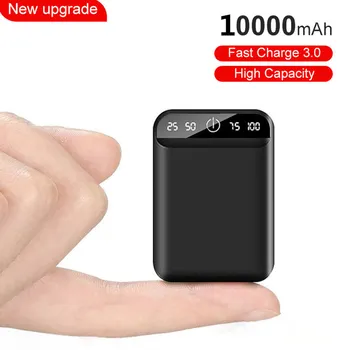 10000 ма Мини Power Bank Преносим Мобилен Телефон Бързо Зарядно Устройство Led Дисплей външна Батерия Powerbank за iPhone Samsung Xiaomi
