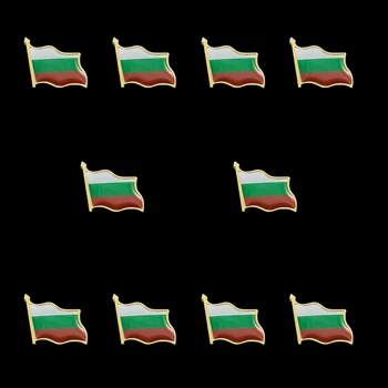 10ШТ България Флаг Цинк Сплав от Епоксидна Смола на Ревера Игли Икона/Брошка Украса