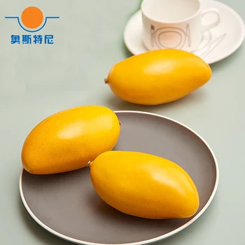 10шт голям размер оранжев цвят, Висока имитация на изкуствени Фалшиви Плодове манго и изкуствени пластмасови фалшиви имитации на портокал, манго