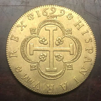 1699 Испания 8 Эскудо - Карлос II Севильская Златна Копирни монета