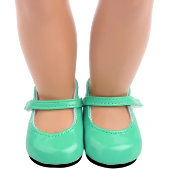 18 Инча Обувки За момичета, Кукла, Озерно-Зелена, Мери Джейн, Модел обувки с Кръгло Бомбе, Американски Играчки За бебета, Подходящи за Кукли 43 См, s2