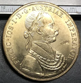 1915 Австрия 4 дуката - Франц Йосиф I (Търговска гони) Златна копирни монета