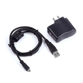 1A USB AC/DC Адаптер за Захранване на Зарядно Устройство, Кабел За фотоапарат Olympus VR-310 VR-320