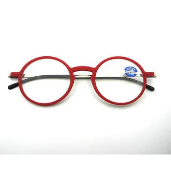 1бр Очила За Четене В Кръгла Рамка TR90 Модни Очила За Старческо С Диоптриями +1.0 +1.5 +2.0 +2.5 +3.0 +3.5 Очила за далекогледство