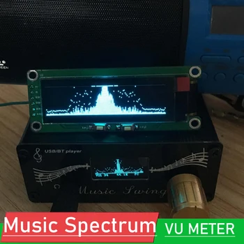 2,08 инчов OLED Музикален Спектрален Анализатор на Дисплея на MP3 Усилвател на Мощността Индикатор за Нивото на Звука на музикалния анализатор ритъм VU МЕТЪР