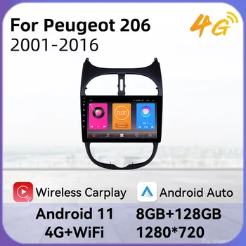 2 Din Android Авто Радио Стерео За Peugeot 206 2001-2016 9 