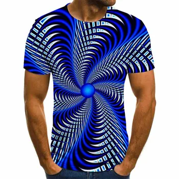 2020 нова тениска с триизмерен графичен дизайн, мъжки ежедневни блузи, забавна мъжки тениски с 3D, лятна тениска с кръгло деколте, градинска дрехи размер плюс