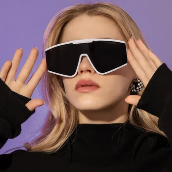2022 Нови Модни Съвременни Извънгабаритни Цели Слънчеви Очила Дамски Реколта Черни Слънчеви Очила Дамски Слънчеви Очила За Шофиране Oculos De Sol
