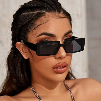 2022 Ретро Квадратни Слънчеви Очила На Луксозната Марка За Пътуване Малки Правоъгълни Слънчеви Очила На Жените И Мъжете Реколта Oculos Люнета De Soleil Femme