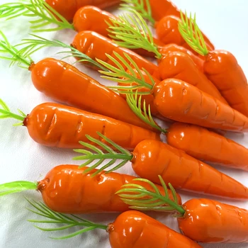 20pcs Великден Моркови Изкуствена Моркови щастливи великденски декорации за дома фалшиви моркови Зеленчуци Бъни Великден Бъни Вечер Декор