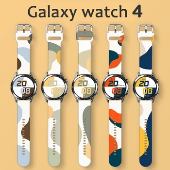 22 мм 20 мм Силикон каишка за Samsung Galaxy watch 3/4 46 мм/Active 2 42 мм/Huawei watch GT GT2 3 Моранди correa Amazfit Bip каишка