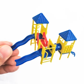 3 бр. Миниатюрна Детска Площадка Слайд, 1:75 Мащабна Модел Слайд ABS Пластмаса Обучение Образователна Модел За Вземане на Диорами Играчки За Деца