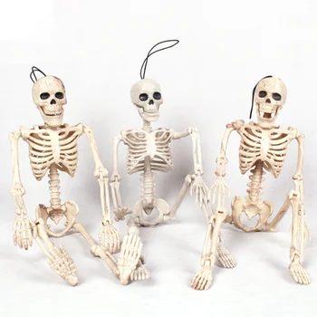 40 см Позируемый В Естествена големина на Човешки Скелет за Декорация За Хелоуин Вечерни Подпори Анатомия на Тялото на Модел Декор