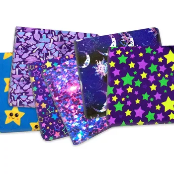 50*145 см Звездата на Луната Полиестер Памучен Плат Мозайка за Тъкани Детски Домашен Текстил за Производството на Тъкани Куклено Рокля Завеса, 1Yc11380