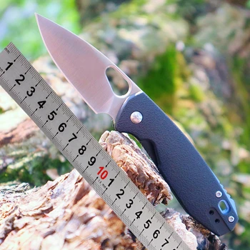 5390 сгъваем джобен походный нож за нощуване на открито 8cr13 нож от вълнисто влакна, дръжка ловни тактически ножове за оцеляване EDC инструменти