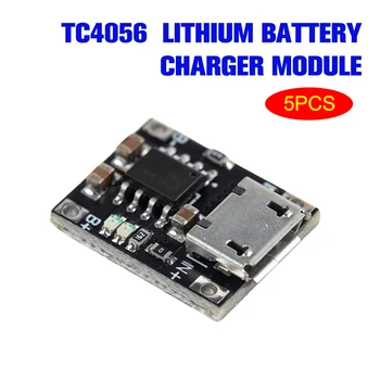 5шт Литиева Батерия Зарядно Устройство Модул TC4056 TC4056A Micro USB Горивна Такса