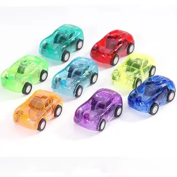 5шт прозрачни мини-отступающий автомобил забавни играчки новост забавни играчки, подаръци случаен цвят за деца