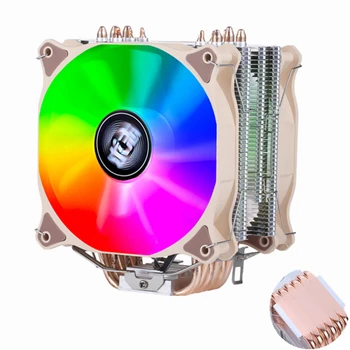 6 Топлинни Тръби Въздушен Охладител Охлаждане 120 мм RGB Процесор Вентилатор на Радиатора 4PIN За Intel LGA 2011 1700 775 1155 1150 1151 1200 1366x79 X99 AM4