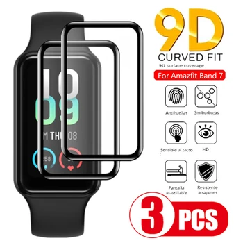9D Изогнутое Закалено Стъкло за Huawei Band 7 Smartwatch Защитно Фолио за Екрана Huawei Band7 Меко Защитно Стъкло против надраскване