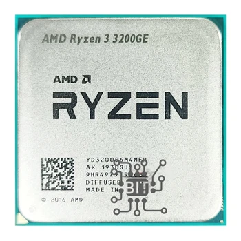 AMD Ryzen 3 3200GE R3 3200GE 3,3 Ghz Четириядрен четырехпоточный процесор 35 W процесор L3 = 4 м YD3200C6M4MFH Гнездо AM4
