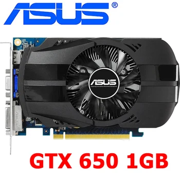 ASUS Original GTX 650 1GB Видео карта 128Bit GDDR5 графична карта на nVIDIA Geforce GTX650, Hdmi, Dvi, VGA Карти В Продажбата на употребявани