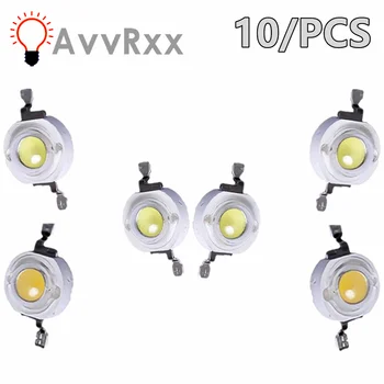 AuuRxx LED 10 бр./лот 1 W 100-120 lm Led лампа IC SMD Лампа Дневна светлина бял/топло бял с Висока мощност 1 W Led Крушка крушка