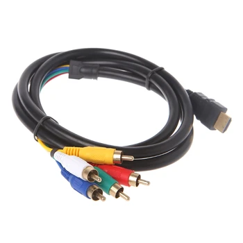 B03F HDMI-съвместим кабел-адаптер за преобразуване на HDTV 5RCA Видеокомпонентный AV tv