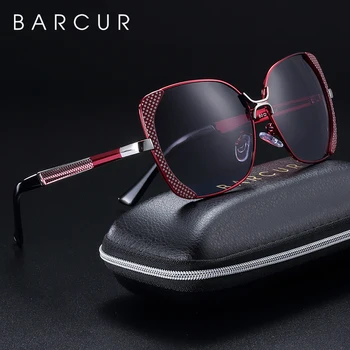 BARCUR Маркови Дизайнерски Модерни Дамски Поляризирани Очила Дамски UV400 Градиентные Лещи на Слънчеви Очила За Шофиране С Оригинален Калъф