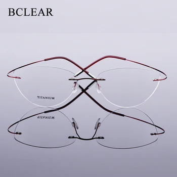 BCLEAR Beta-Ti Дизайнерски Брендовый Стил Гъвкави Рамки за Очила, без Метални Рамки с Ефект на Паметта за Точки oculos grau de Оптични Рамки