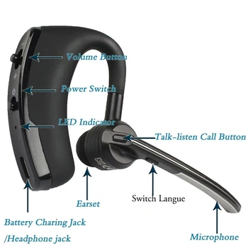 Bluetooth Слушалки С Hd Микрофон Ухото На Куката Спортни Слушалки За Джогинг Безжични Ушите Мотор Bluetooth Хендсфри Слушалка За Телефон