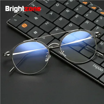 Brightzone Нови Анти-Сини Светлинни Точки Компютърни Прозрачни Метални Стъклени Лаконичен Кампусные Мъжки Оптични Дамски Рамки За Очила Аксесоари