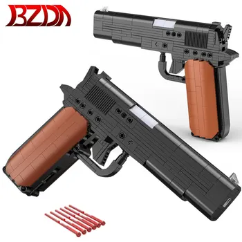 BZDA Desert Eagle е Пистолет Може да работи M1911 Строителни Блокове на Втората Световна Война Ръчен Пистолет Модел Тухли, Детска Играчка За Подарък За Рожден Ден