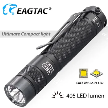 EAGTAC D25A XM-L2 Светлинен SST20 NW Led Фенерче 405 Лумена AA Батерия 14500 EDC Факел