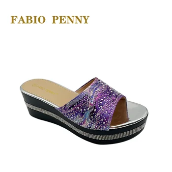 FABIOPENNY/ нови чехли с шипове на изкуствена подметка, удобни дамски чехли в италиански стил за ежедневието партита