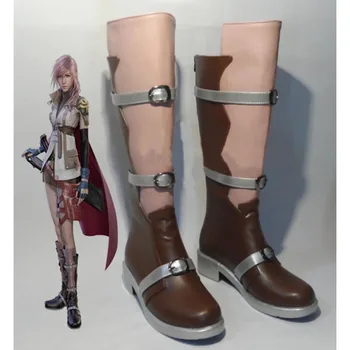 Final Fantasy XIII Eclair Фаррон Светкавица Cosplay Обувки Аниме Ботуши
