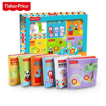 Fisher Price F0812 Комплект Филтър Книги за началото на обучението, Детска Тъканно Книга За Новородени 0-1-3, Когнитивни Играчките За ранно обучение