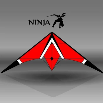 Freilein Ninja 2,36 м Двухлинейный Спортен Въздушен Змей Новак Трюковой Въздушен Змии За възрастни, Акробатични Въздушни Змии, Каишка за Китката + 2x30mx150lb Spectra Lines + Чанта