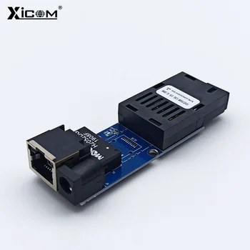 Gigabit мини Медиаконвертер 1 * SC Fiber 1*1,25 г RJ-45 един режим 100/1000 М Заплащане PCBA Оптичен комутатор Ethernet Симплексный/Duplex