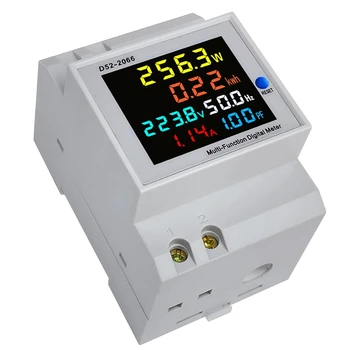 GTBL 6 IN1 Дисплей Smart Meter AC40-300V Вграден CT Монитор Напрежение Ток Мощност кВтч Електрическа Частотомер D52-2066