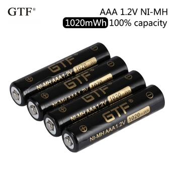 GTF 1,2 НА 850 mah AAA NI-MH батерия 1020 МВтч 100% капацитет акумулаторна батерия за Камера Фенерче Играчка 1,2 НА NI-MH батерии