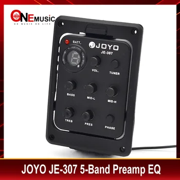 JOYO JE-307 5-Бандов Еквалайзер с предусилителем и звукоснимателем за акустична китара с мек пиезо-черен