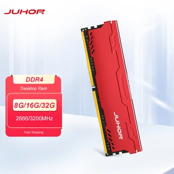 JUHOR Memoria DDR4 16 GB 32 GB 2666 Mhz, 3200 Mhz 8 GB Маса Памет Udimm 8 GB, 3200 Mhz Оперативна памет Нов Dimm Оперативна памет с Радиатор