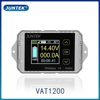 JUNTEK VAT1200 100 В 200A Безжичен амперметър волтметър контрол капацитет на батерията кулоновский брояч 12 В 24 В 48 цветен екран метър