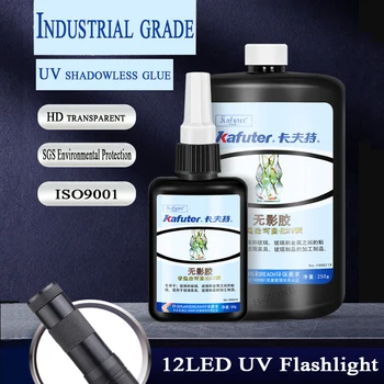 Kafuter Силен 50 мл UV-Втвърдяване на Лепилото Лепило K-303 300 302 51LED UV Фенерче UV-Втвърдяване на Лепилото Crystal Стъкло и метал Лепене