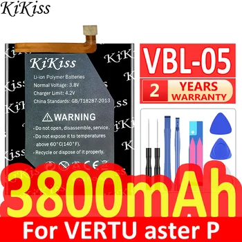 KiKiss Мощна Батерия VBL-02 VBL-05 BP-9V за VERTU Aster Signature Touch VBL-02 V03 V06 Aster P Батерия с Голям Капацитет