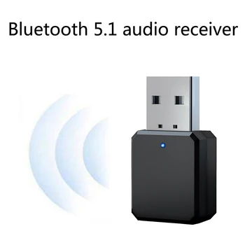 KN318 Безжичен Аудиоприемник Bluetooth-съвместими БТ 5.1 Уникални резервни Части Портативни Автомобилни Украса за Автомобилната Музика Aux USB Мини Ключ